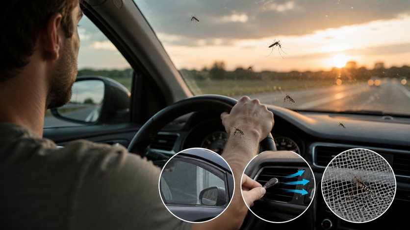 Mosquitos en el coche